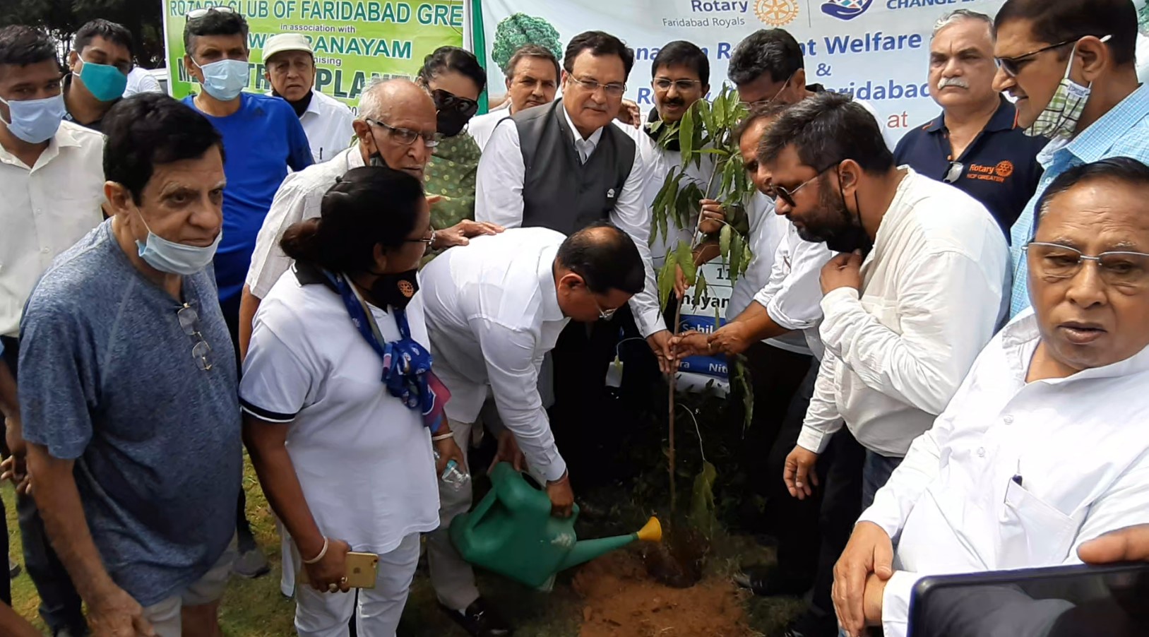 …ग्रेटर फरीदाबाद वृक्षारोपण की शुरुआत