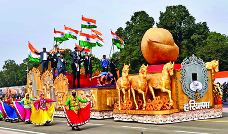 Republic Day Celebrations खेलों के पॉवर हाउस हरियाणा के दमखम का गवाह बना राजपथ