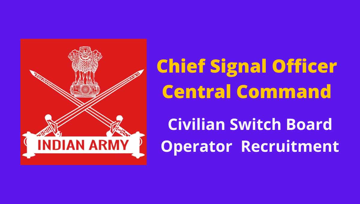 Apply Offline for Group C Posts in Central Command सेंट्रल कमांड में ग्रुप सी के पदों के लिए करें आफलाइन आवेदन