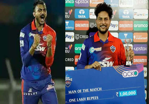 IPL 2022 : अक्षर पटेल के साथ साझा किया कुलदीप यादव ने अपना मैन ऑफ़ द मैच अवॉर्ड 