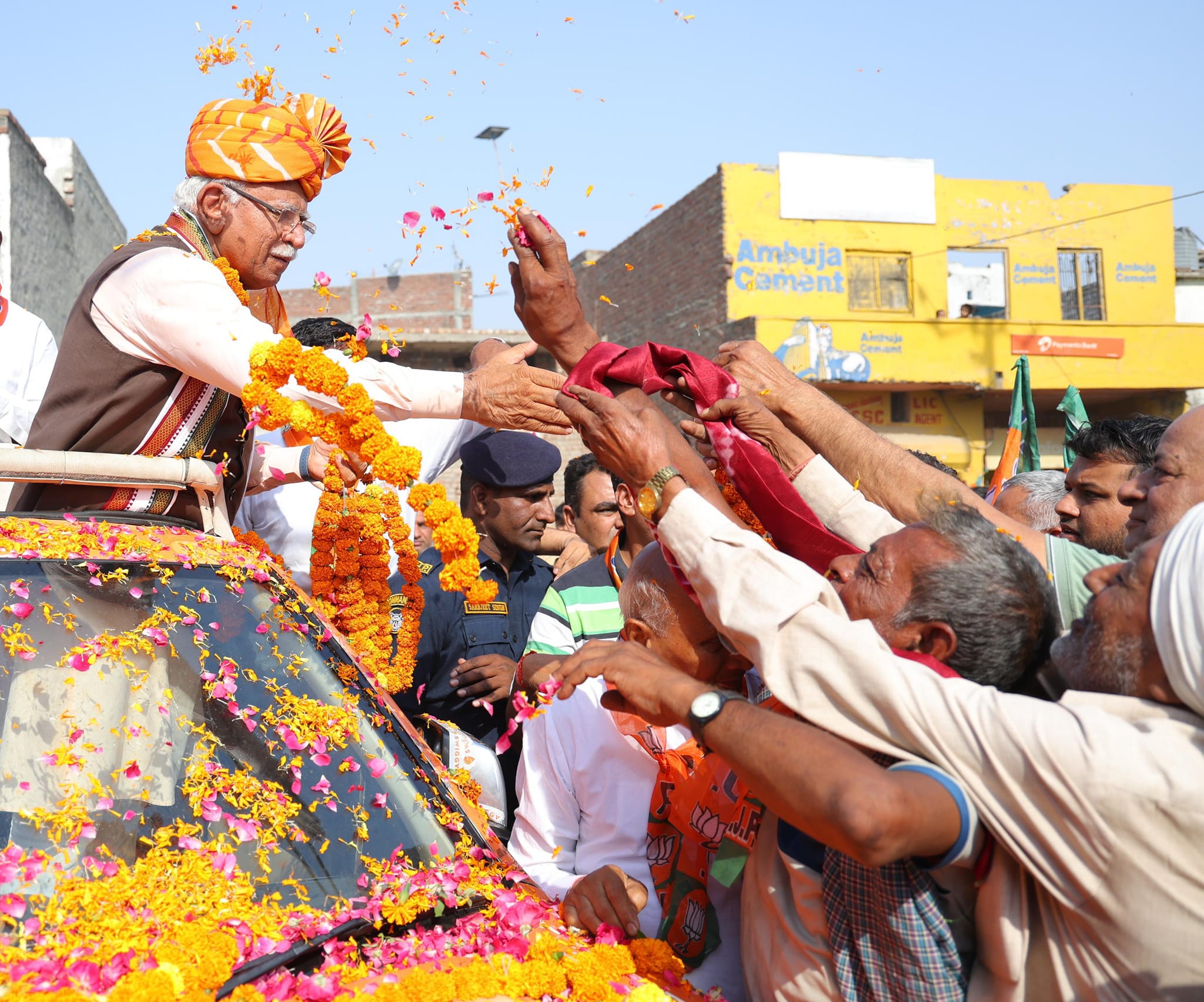 Manohar Lal’s Road Show In Panipat Rural Assembly : हरियाणा में सभी 10 लोकसभा सीटों पर भाजपा की जीत सुनिश्चित : मनोहर लाल