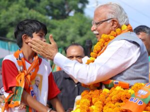 Manohar Lal Road Show In Panipat