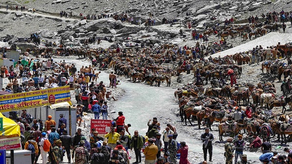 Amarnath Yatra 2024 : बालटाल और पहलगाम में भारी बारिश, अमरनाथ यात्रा रोकी गई