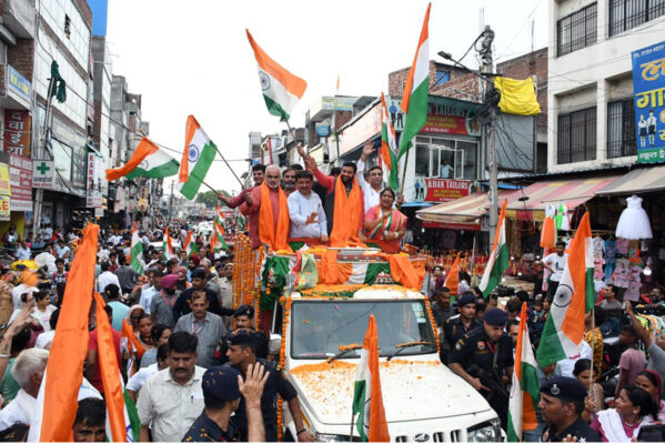 Karnal Tiranga Yatra : करनाल में सीएम की अगुवाई में निकली तिरंगा यात्रा