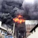 Huge Fire In Shoe Factory